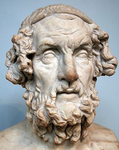 Marble bust of Homer in the British Museum