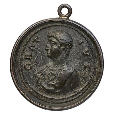Contorniate medallion with a portrait of Horace